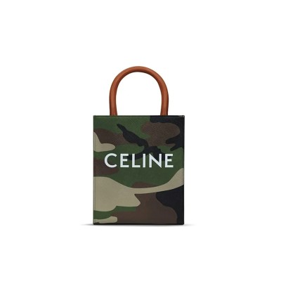 CELINE MINI TOTE IN CABAS TRIOMPHE PRINTS AND LEATHER 194372DFJ.15KH (21*17*4cm)